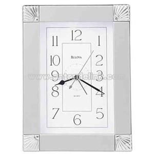 silver metal case clock