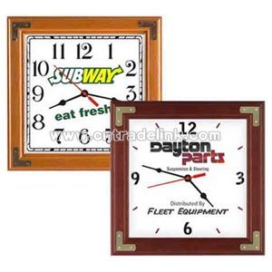 wooden square clock