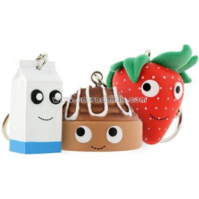 yummy breakfast keychain